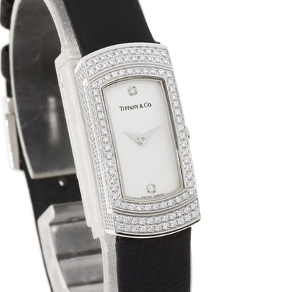 TIFFANY&Co. Cocktail Watch Full Diamond Watches  K18 White Gold/Leather Ladies