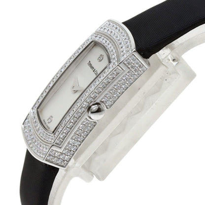 TIFFANY&Co. Cocktail Watch Full Diamond Watches  K18 White Gold/Leather Ladies