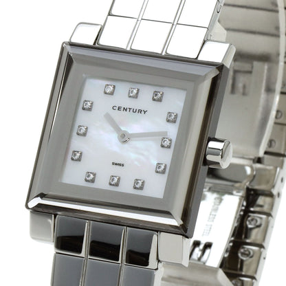 CENTURY Time Gem 12P Diamond Watches  Stainless Steel/Stainless Steel mens