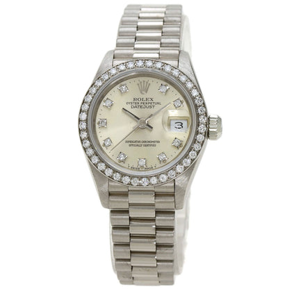 ROLEX DATEJUST 10P Diamond Watches 69139G K18 White Gold/K18 White Gold Ladies