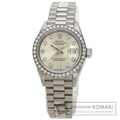 ROLEX DATEJUST 10P Diamond Watches 69139G K18 White Gold/K18 White Gold Ladies