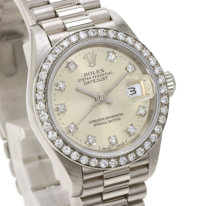 ROLEX DATEJUST 10P Diamond Watches 69139G K18 White Gold/K18 White Gold Ladies