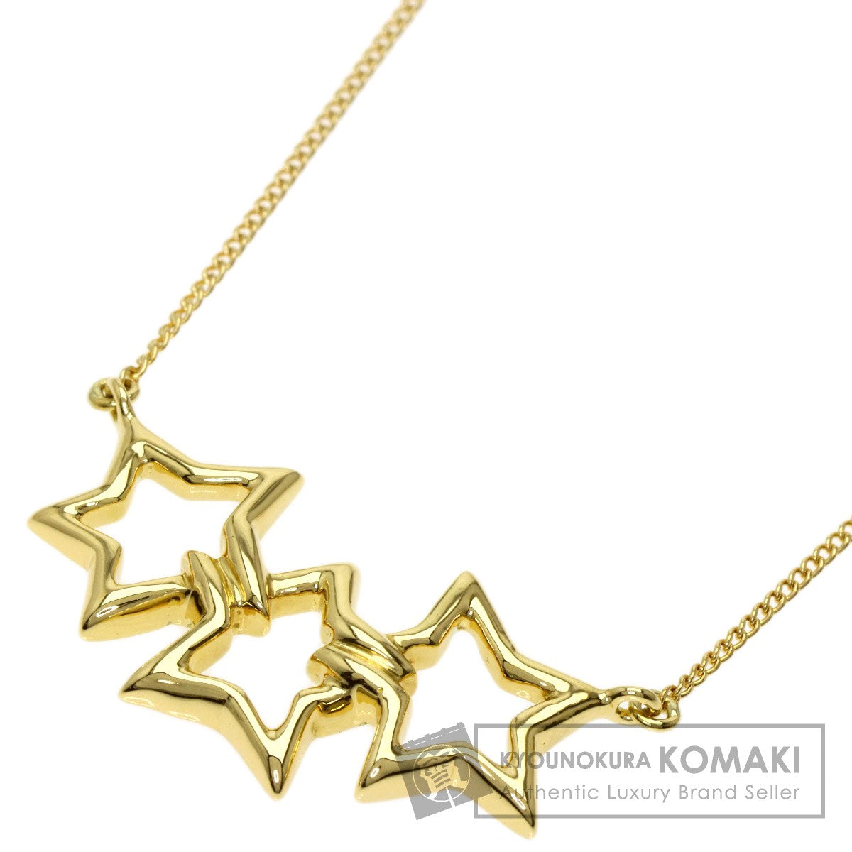 TIFFANY&Co.   Necklace Triple star K18 Yellow Gold Ladies