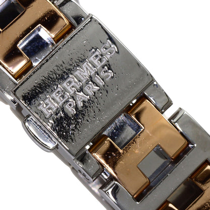 HERMES Clipper Nacre 12P DiamondBezel Watches CL4.222 Stainless Steel/SSxPGP Ladies