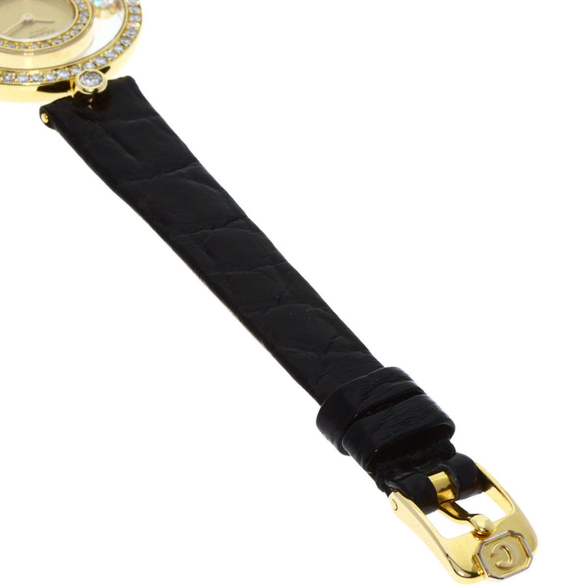 Chopard Happy diamond maker complete Watches 20/3957-24 K18 Yellow Gold/Leather Ladies