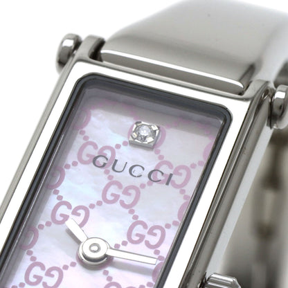 GUCCI Square face 1P Diamond Watches 1500L Stainless Steel/Stainless Steel Ladies