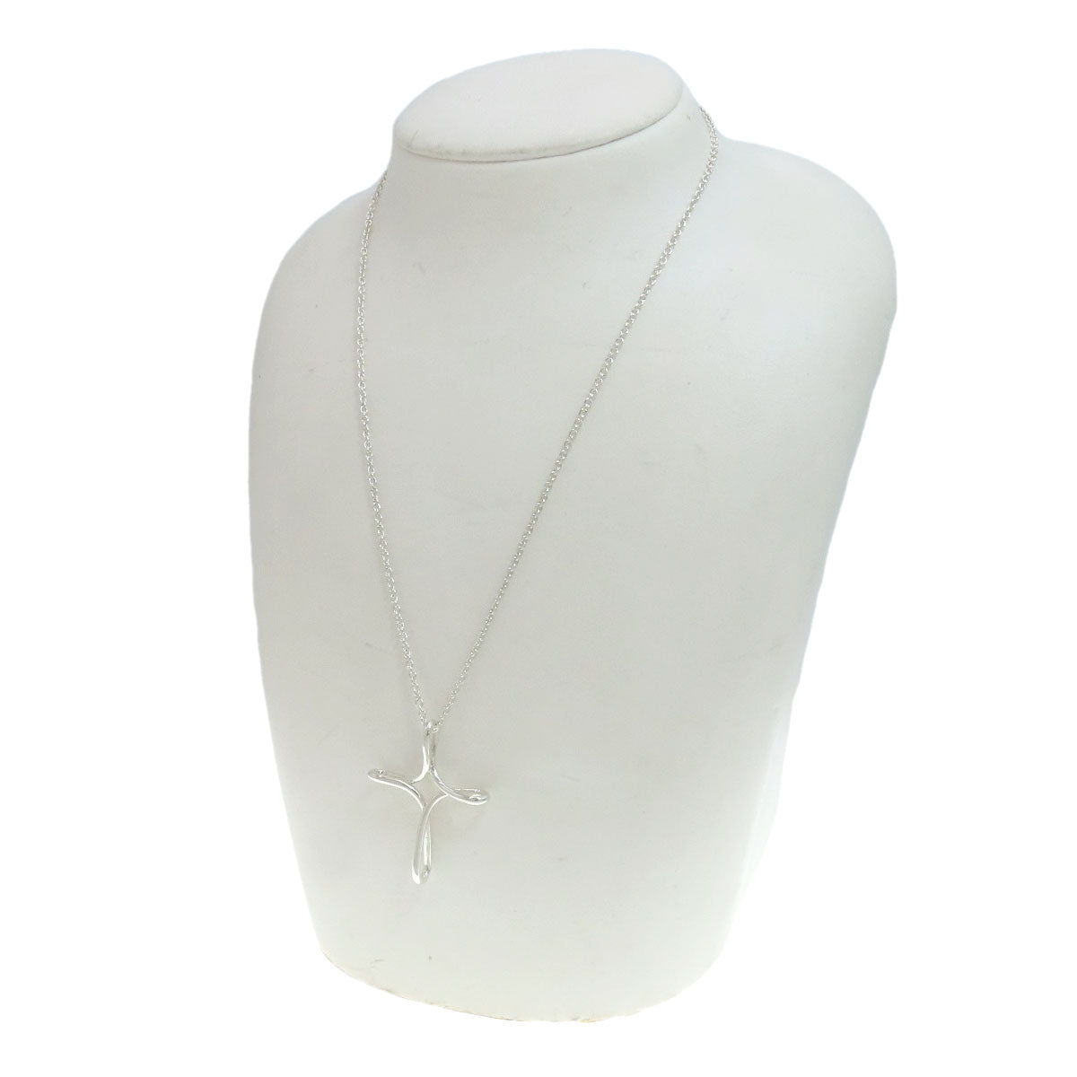 TIFFANY&Co.   Necklace Open cross Silver Ladies