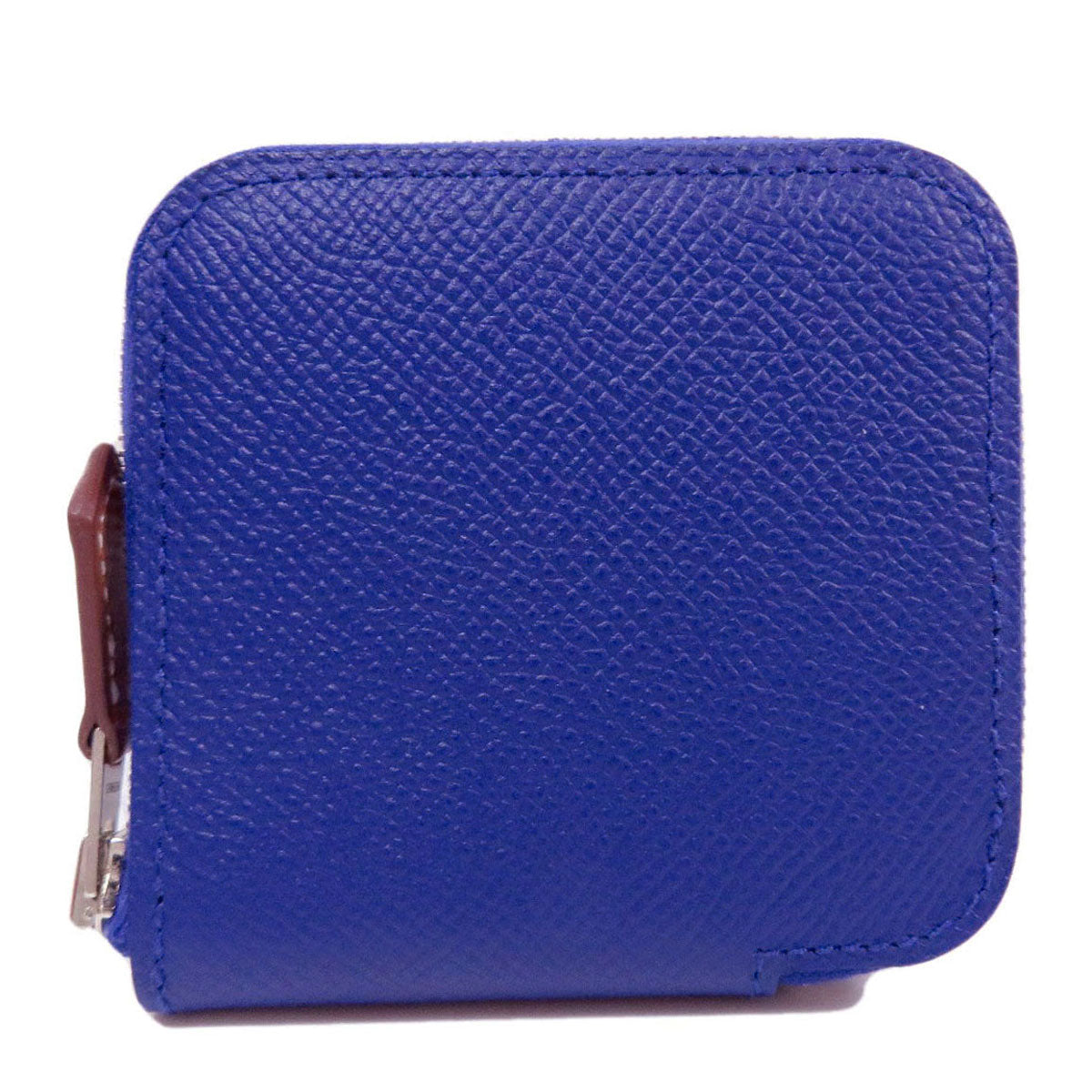 HERMES   coin purse Azap Silk-In Compact Blue Electric SilverHardware Epsom Ladies