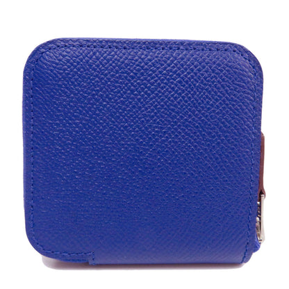 HERMES   coin purse Azap Silk-In Compact Blue Electric SilverHardware Epsom Ladies