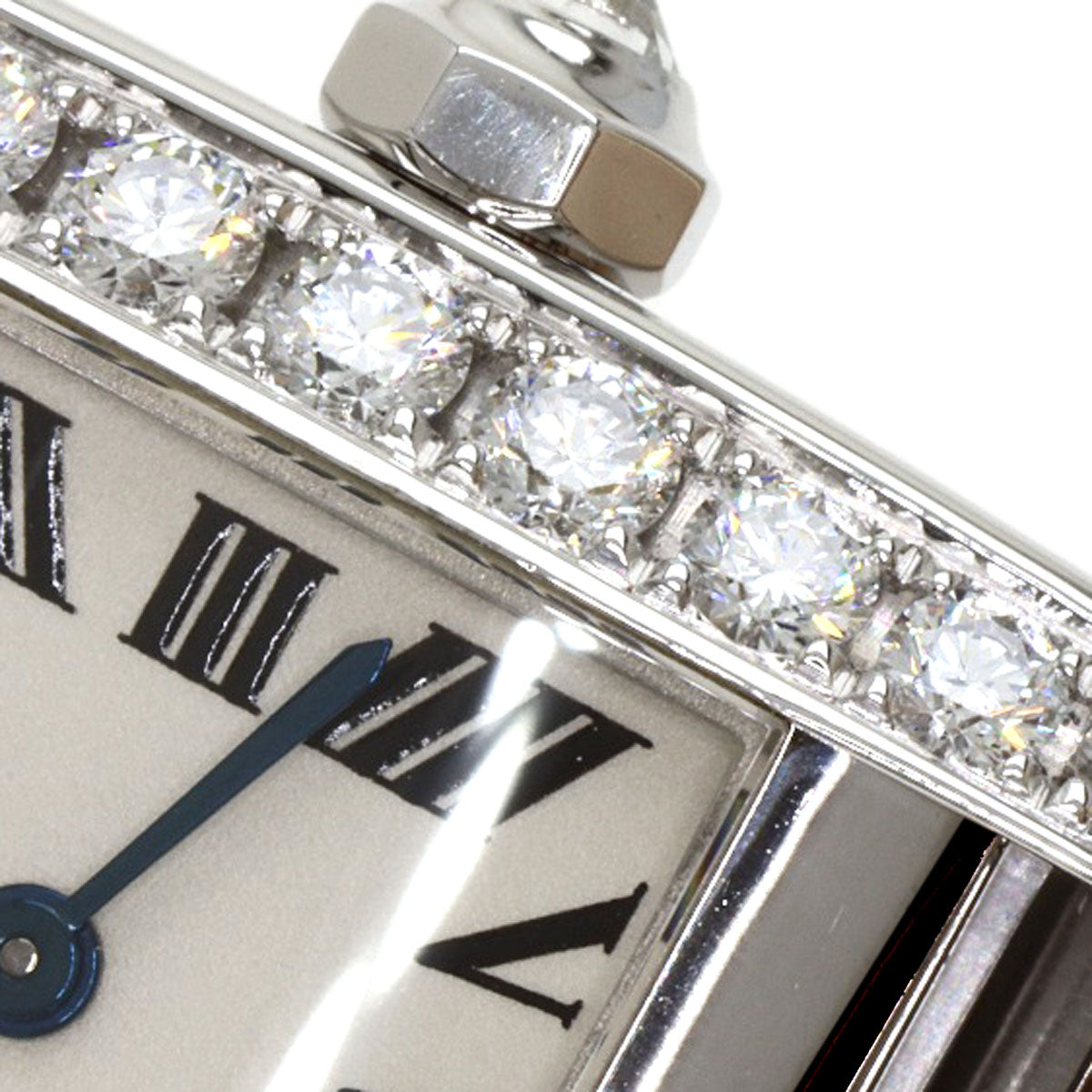 CARTIER Tankissim MM DiamondBezel Watches WE70039H K18 White Gold/K18 White Gold Ladies