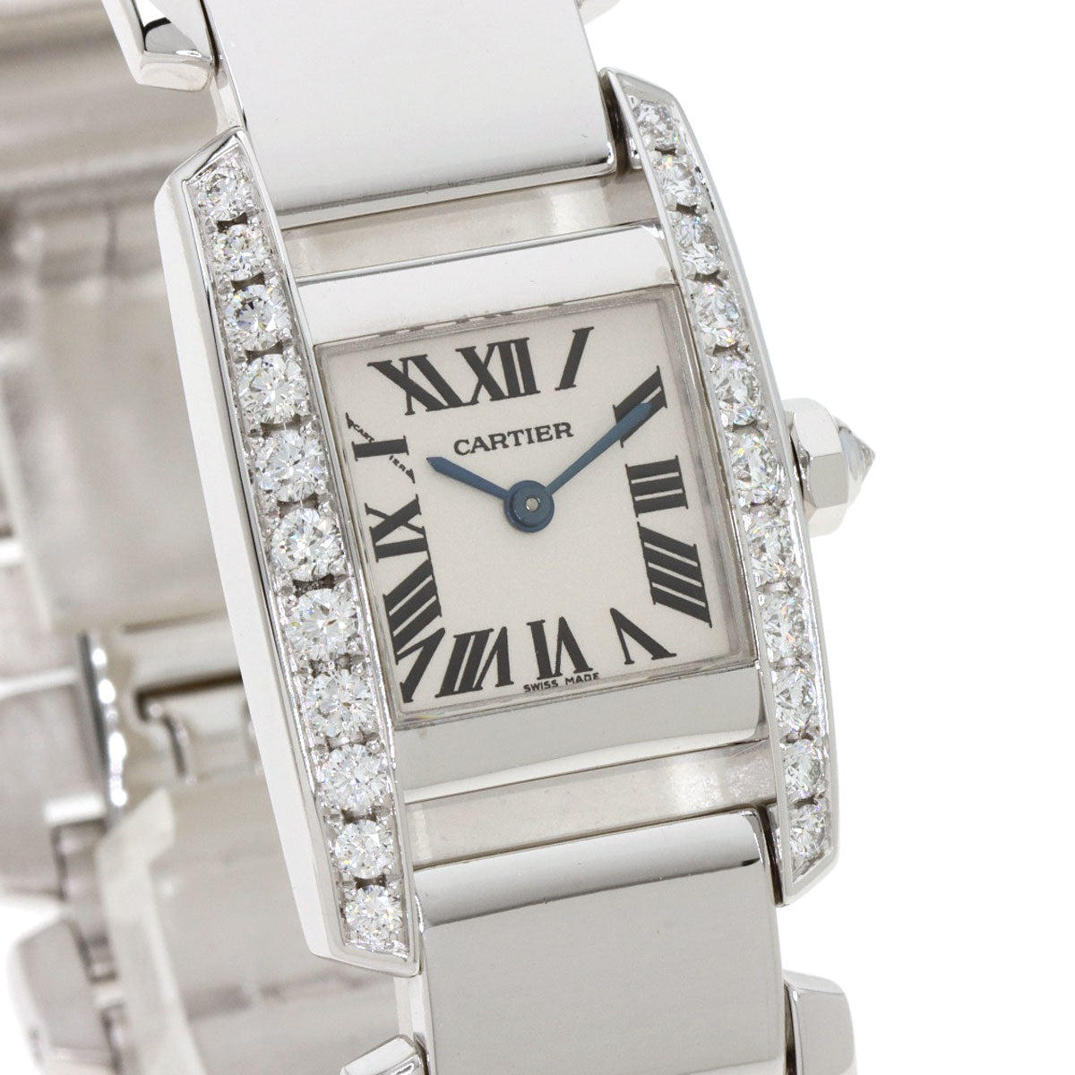 CARTIER Tankissim MM DiamondBezel Watches WE70039H K18 White Gold/K18 White Gold Ladies