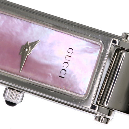 GUCCI Square Face Shell Watches 1500L Stainless Steel/Stainless Steel Ladies