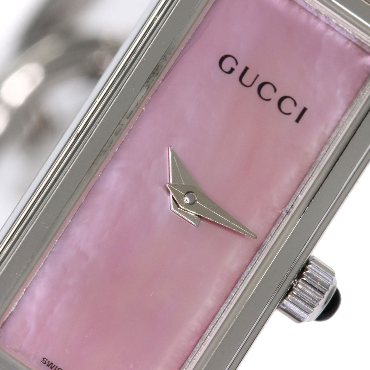 GUCCI Square Face Shell Watches 1500L Stainless Steel/Stainless Steel Ladies