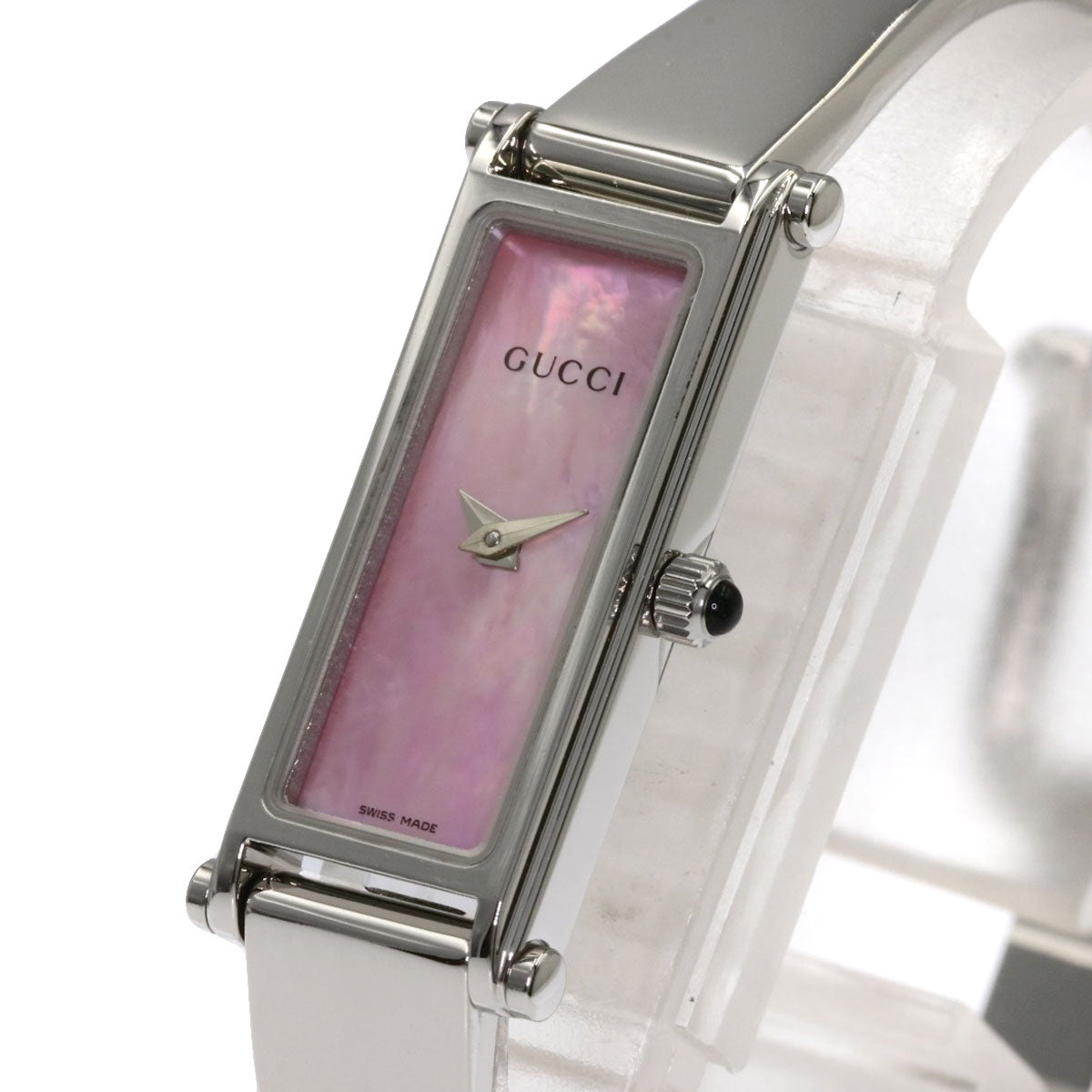 GUCCI Square Face Shell Watches 1500L Stainless Steel/Stainless Steel Ladies