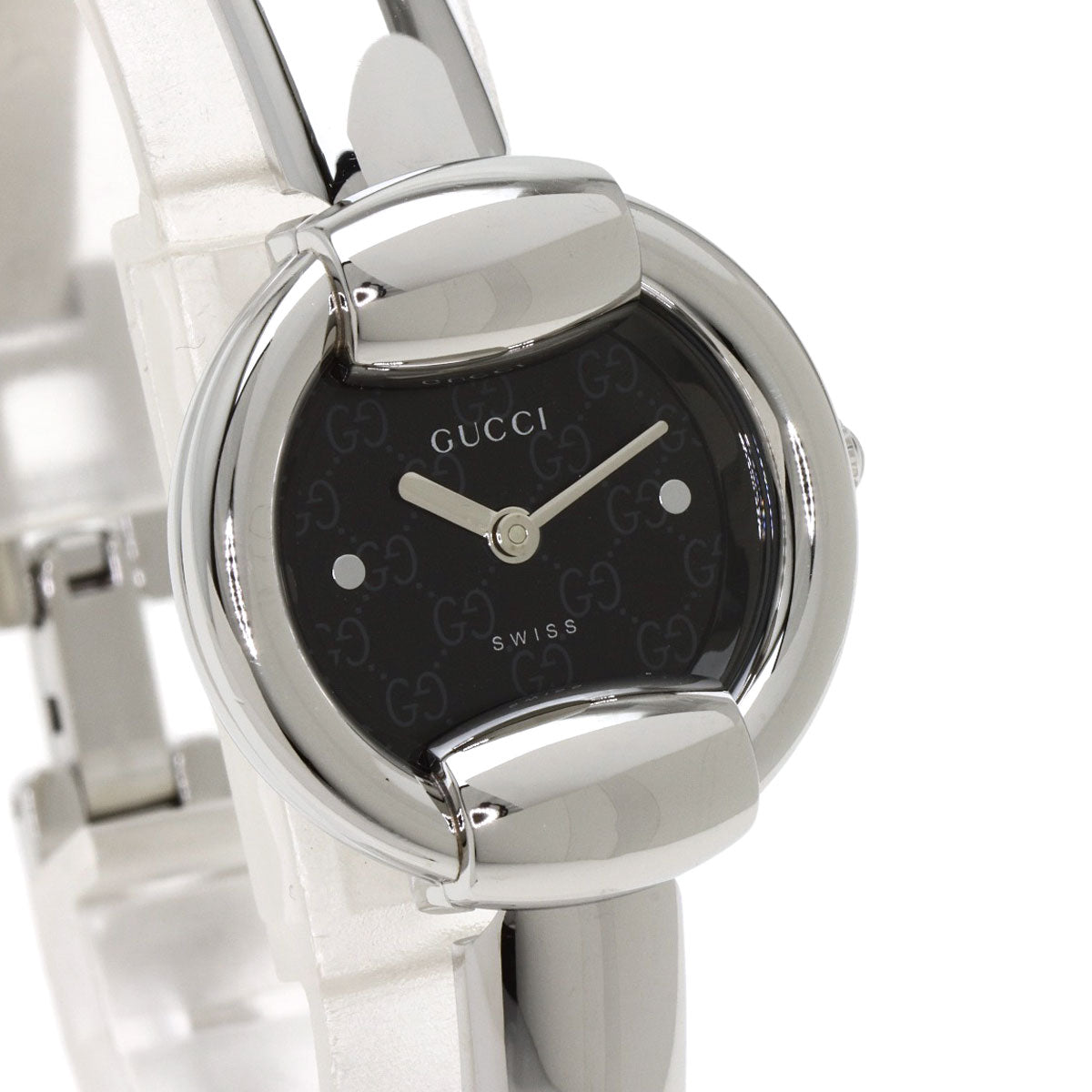 GUCCI bangle square face GG Watches 1400L Stainless Steel/Stainless Steel Ladies