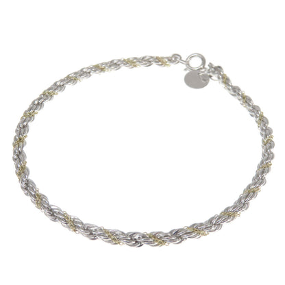 TIFFANY&Co.   Bracelet twist chain Silver K14 Yellow GoldLadies