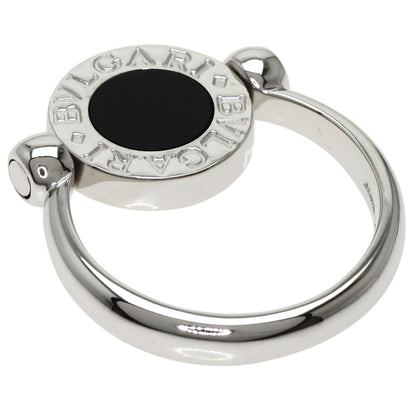 BVLGARI   Ring flip ring Onyx Diamond K18 White Gold Ladies