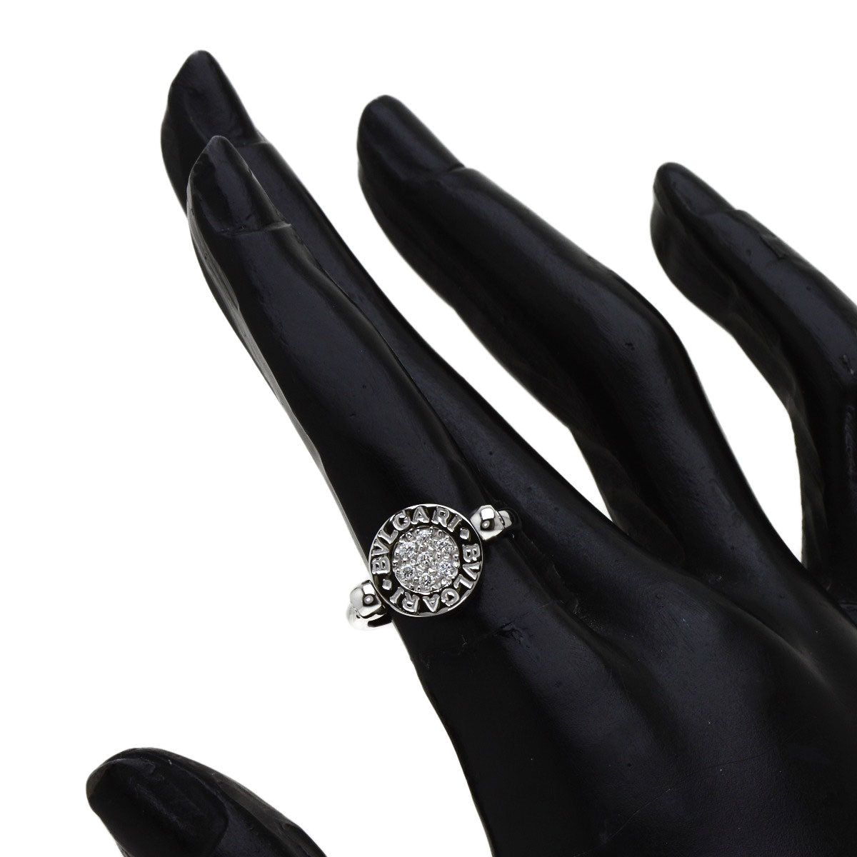 BVLGARI   Ring flip ring Onyx Diamond K18 White Gold Ladies