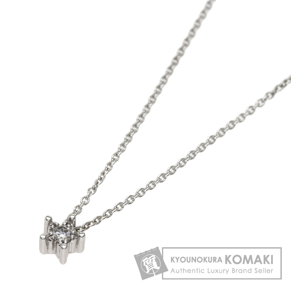 STAR JEWELRY   Necklace Star motif 1P Diamond K18 White Gold Ladies