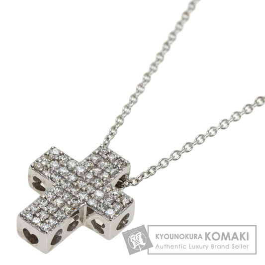 Ponte Vecchio   Necklace Cross motif Diamond K18 White Gold Ladies