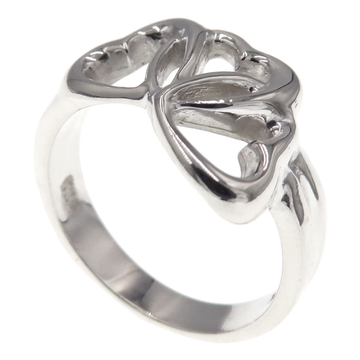 TIFFANY&Co.   Ring Triple heart Silver Ladies