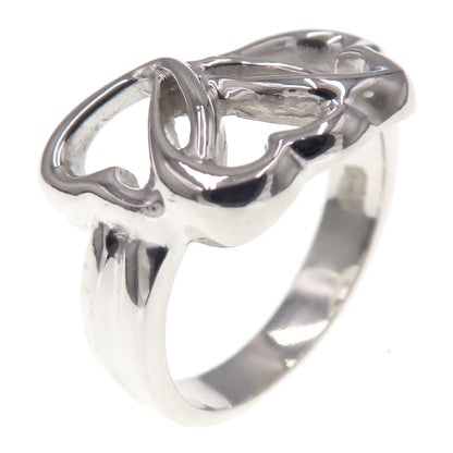 TIFFANY&Co.   Ring Triple heart Silver Ladies