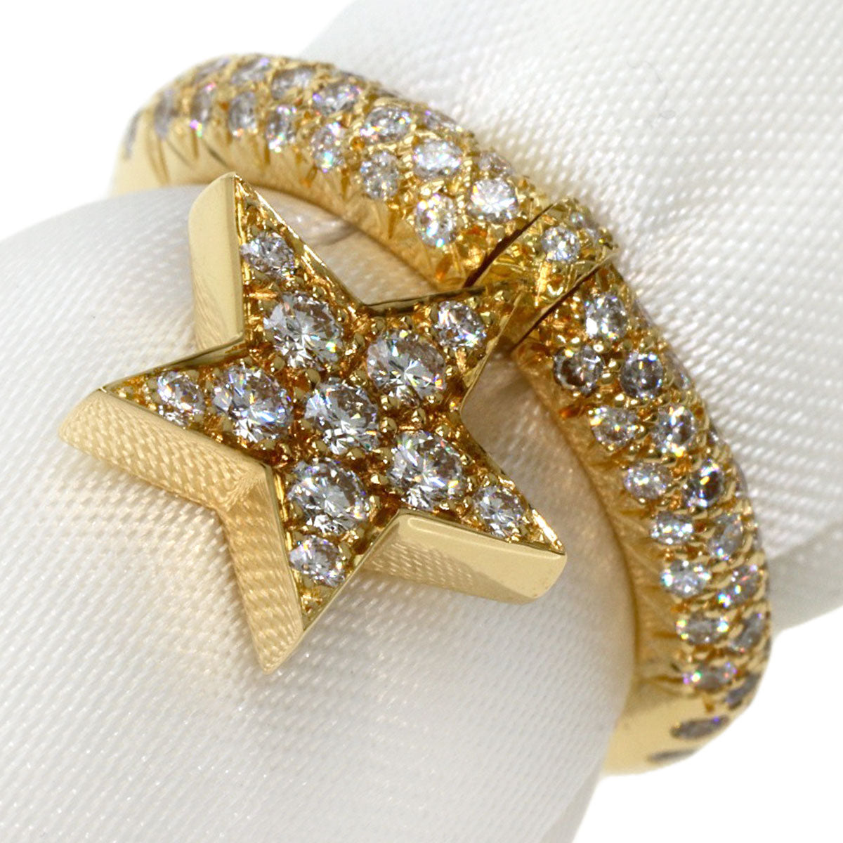 CHANEL   Ring Comet Star Diamond #47 K18 Yellow Gold Ladies