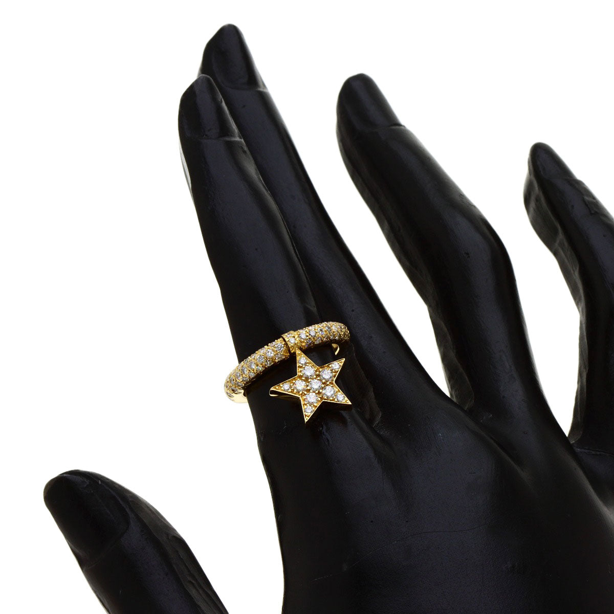 CHANEL   Ring Comet Star Diamond #47 K18 Yellow Gold Ladies