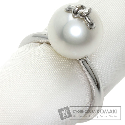 TASAKI   Ring Knot Ring Freshwater Pearl Pearl K18 White Gold Ladies