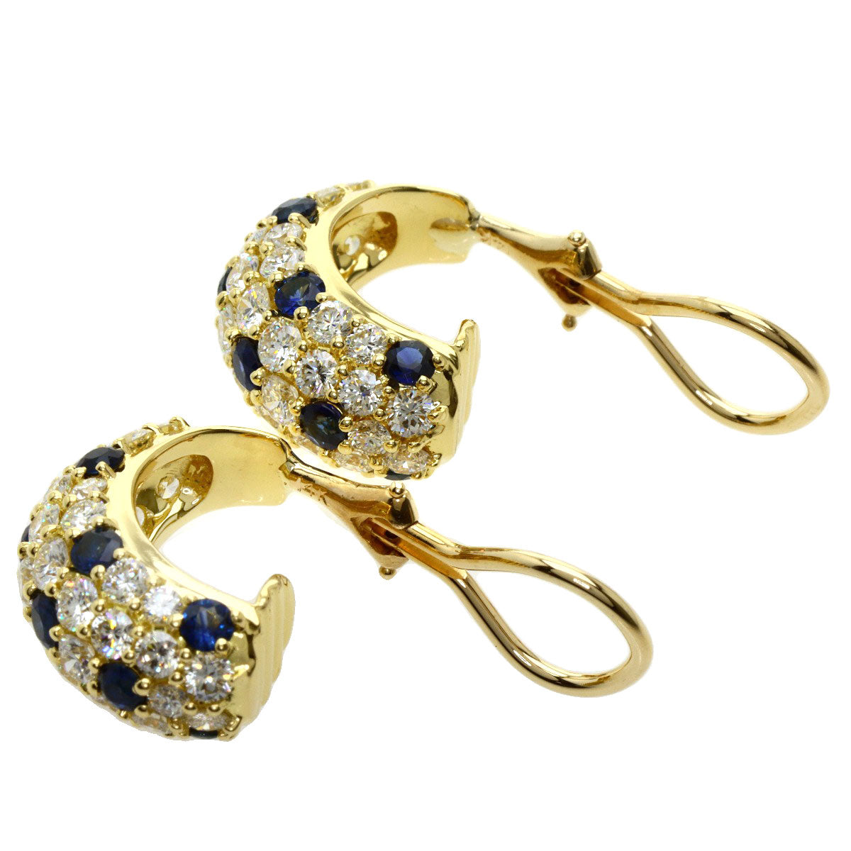 TIFFANY&Co.   Earring Sapphire Diamond K18 Yellow Gold K14 Yellow GoldLadies