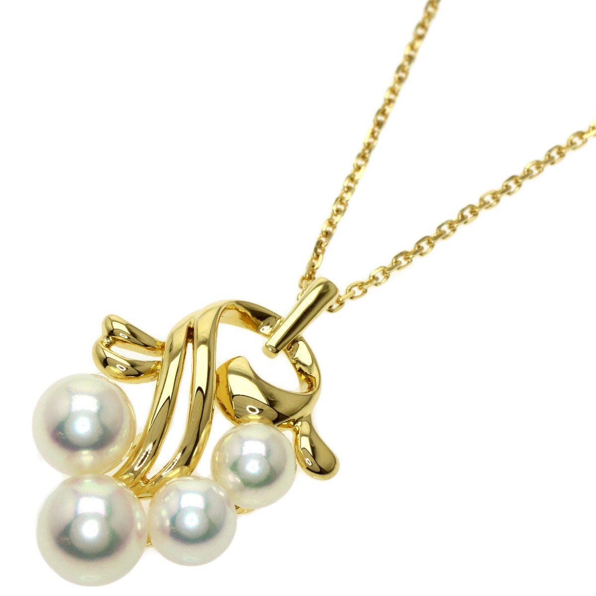 MIKIMOTO   Necklace Pearl Pearl K18 Yellow Gold Ladies