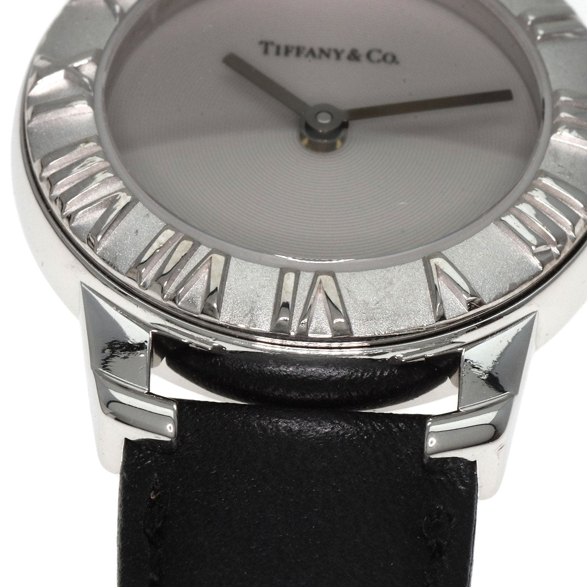 TIFFANY&Co. Atlas Dome Watches  Silver/Leather Ladies