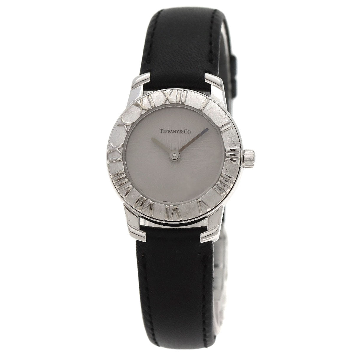 TIFFANY&Co. Atlas Dome Watches  Silver/Leather Ladies