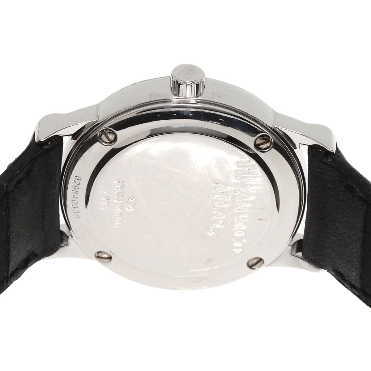 TIFFANY&Co. Atlas Dome Watches  Silver/Leather Ladies