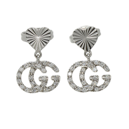 GUCCI   earring GG Running Diamond K18 White Gold Ladies