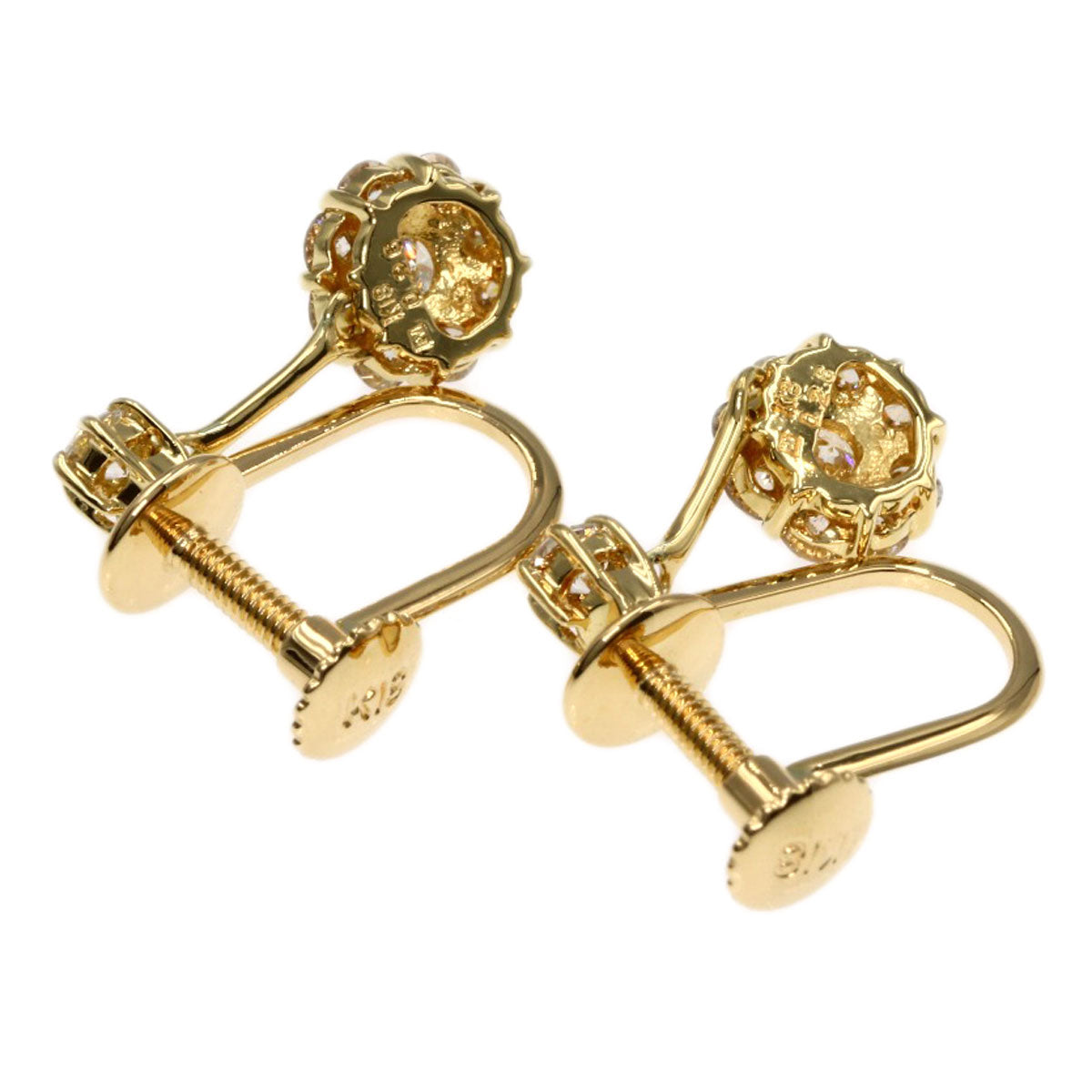 Ponte Vecchio   Earring Diamond K18 Yellow Gold Ladies