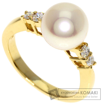 MIKIMOTO   Ring Akoya Pearl Pearl Diamond K18 Yellow Gold Ladies