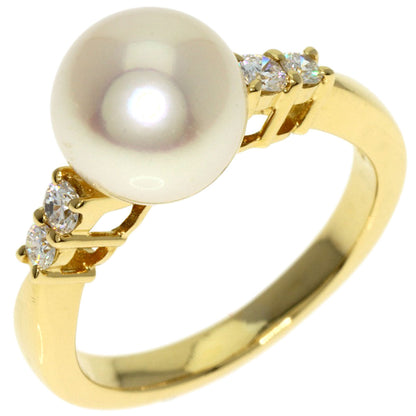 MIKIMOTO   Ring Akoya Pearl Pearl Diamond K18 Yellow Gold Ladies