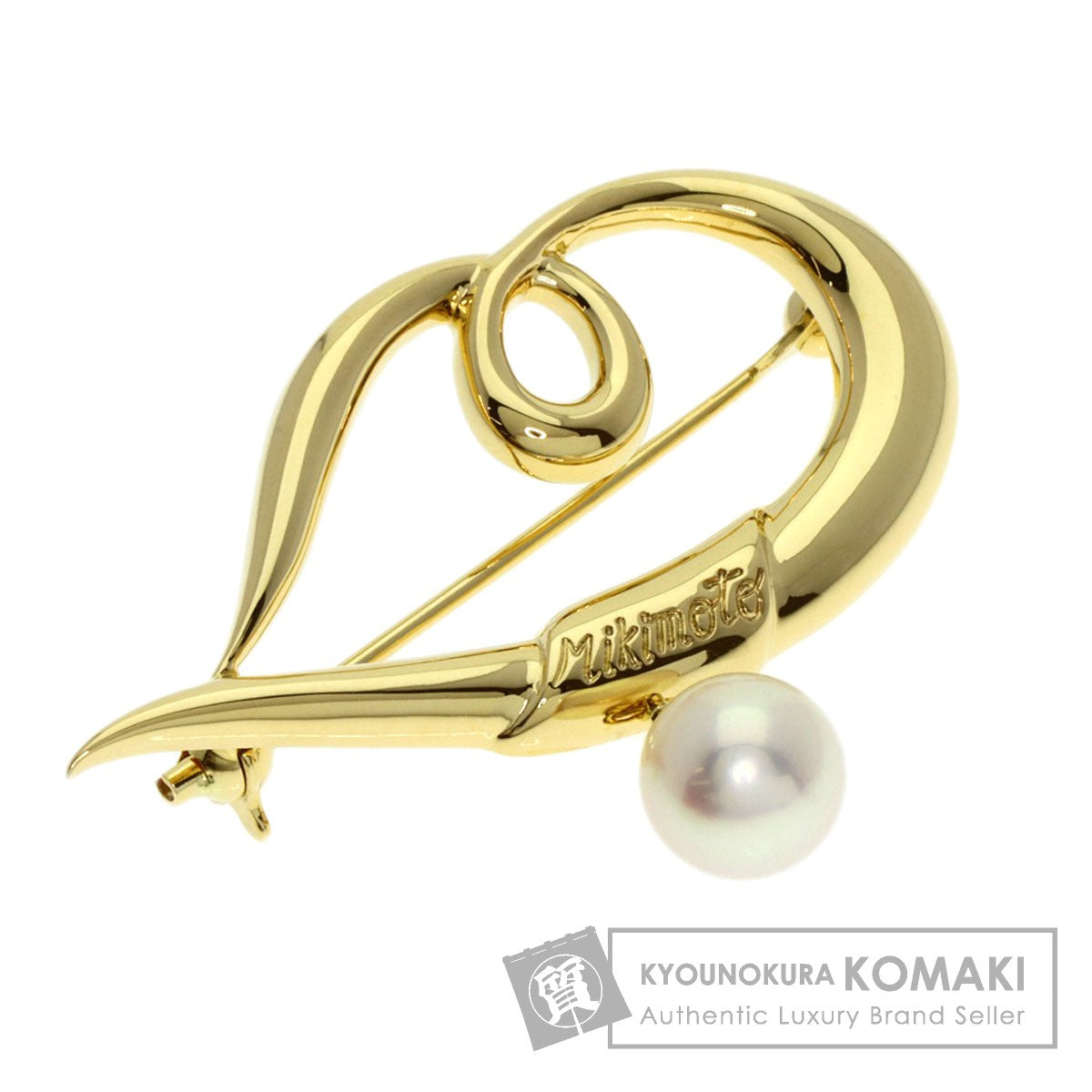 MIKIMOTO   Brooch Akoya pearl Pearl K18 Yellow Gold Ladies