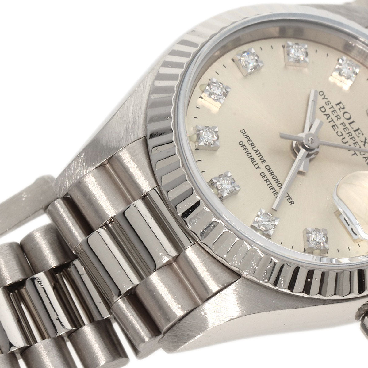 ROLEX Datejust 10P Diamond Maker Complete Watches 69179G K18 White Gold/K18 White Gold Ladies