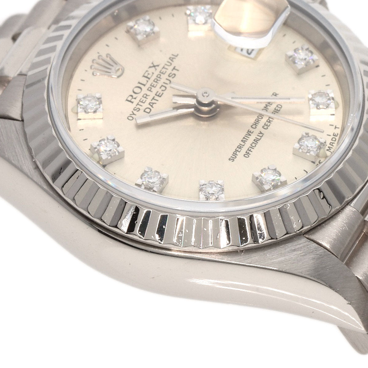 ROLEX Datejust 10P Diamond Maker Complete Watches 69179G K18 White Gold/K18 White Gold Ladies