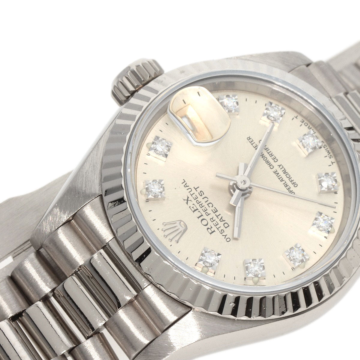 ROLEX Datejust 10P Diamond Maker Complete Watches 69179G K18 White Gold/K18 White Gold Ladies