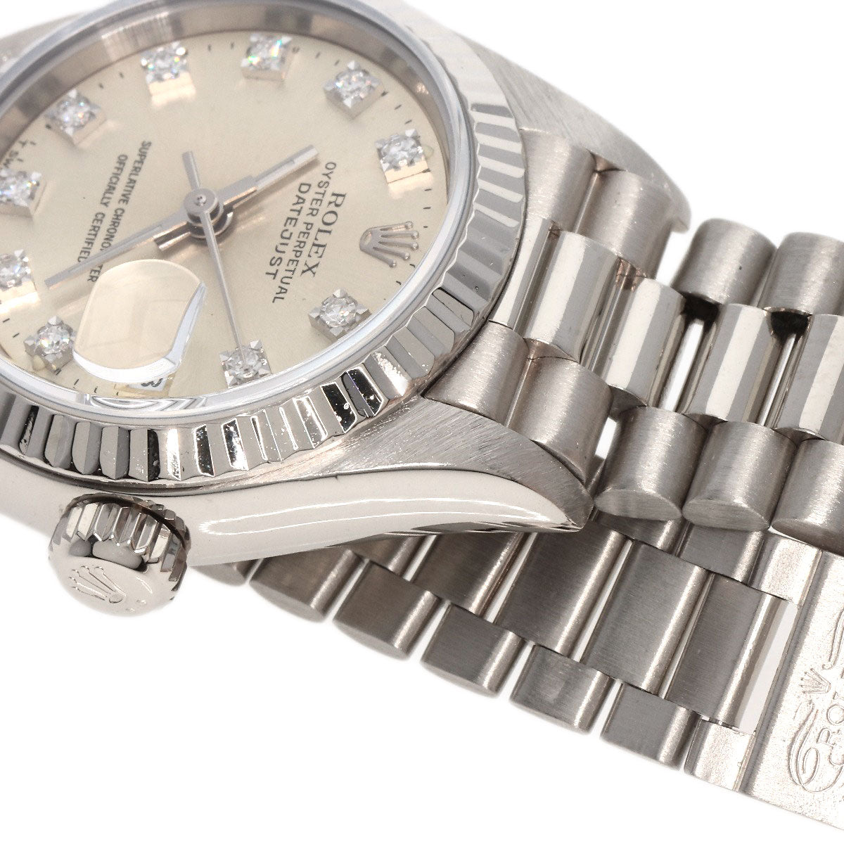 ROLEX Datejust 10P Diamond Maker Complete Watches 69179G K18 White Gold/K18 White Gold Ladies