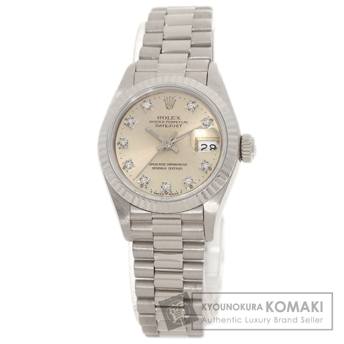 ROLEX Datejust 10P Diamond Maker Complete Watches 69179G K18 White Gold/K18 White Gold Ladies