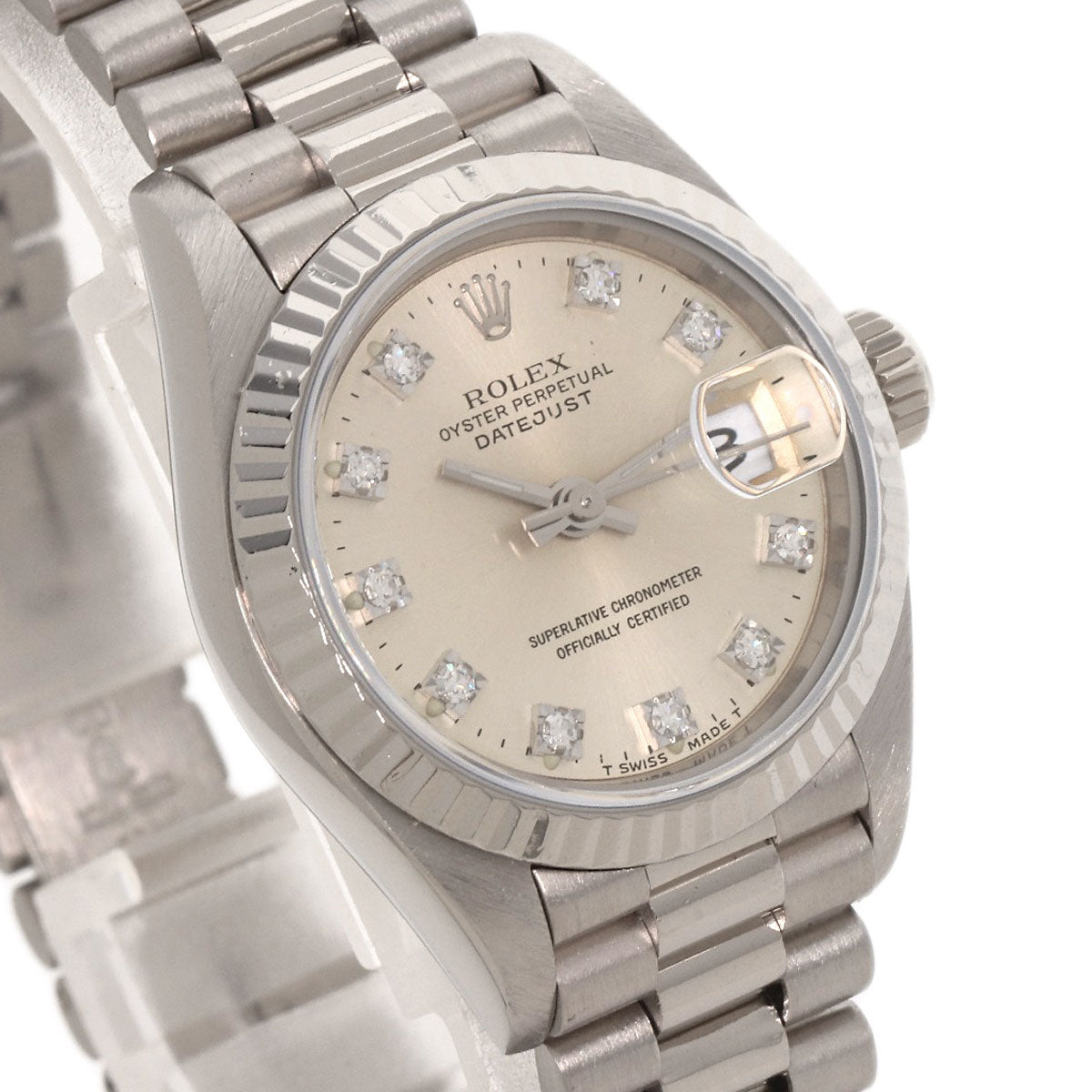 ROLEX Datejust 10P Diamond Maker Complete Watches 69179G K18 White Gold/K18 White Gold Ladies