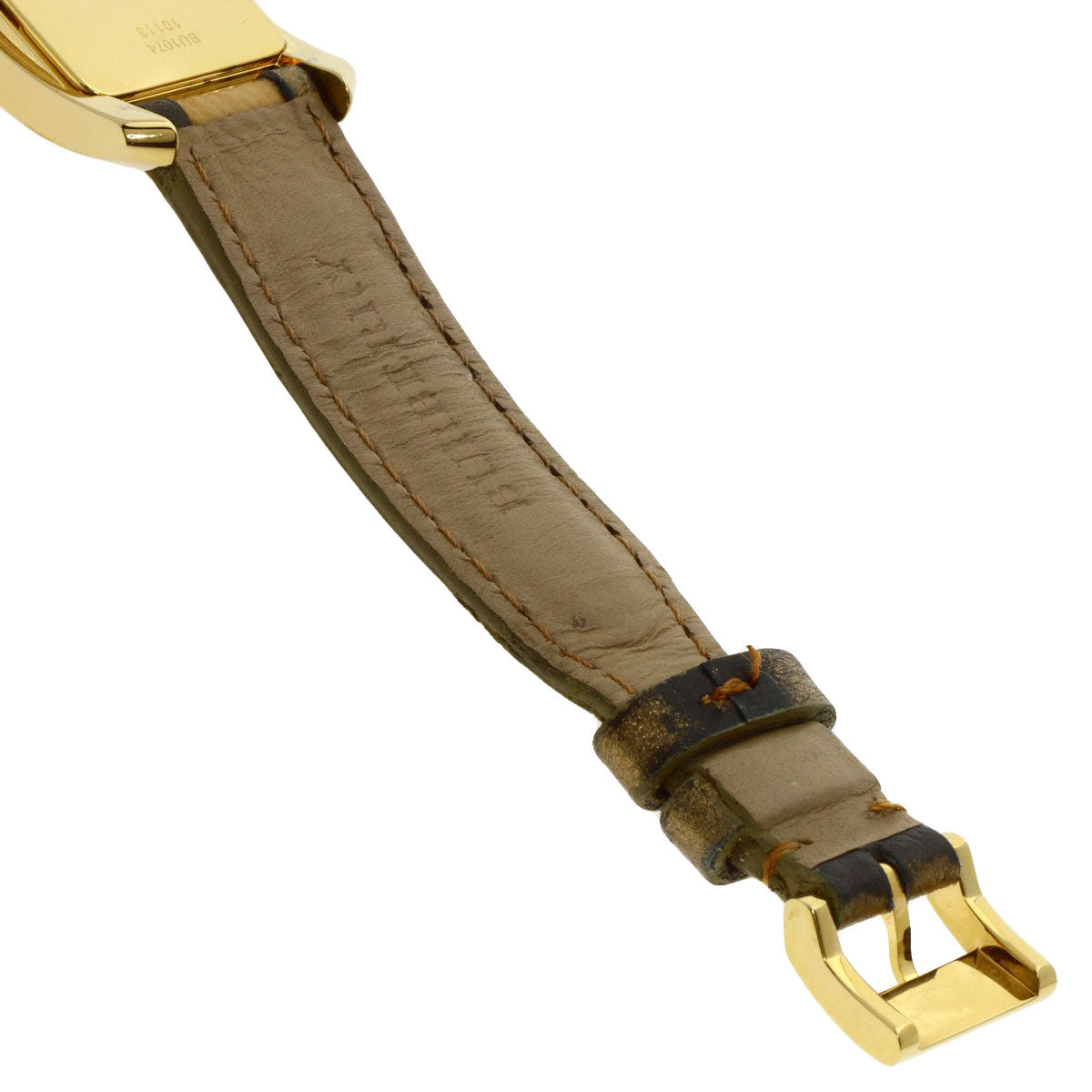 BURBERRY Square Watches BU1074 Gold Plated/Leather Ladies