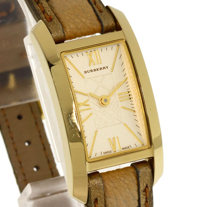 BURBERRY Square Watches BU1074 Gold Plated/Leather Ladies