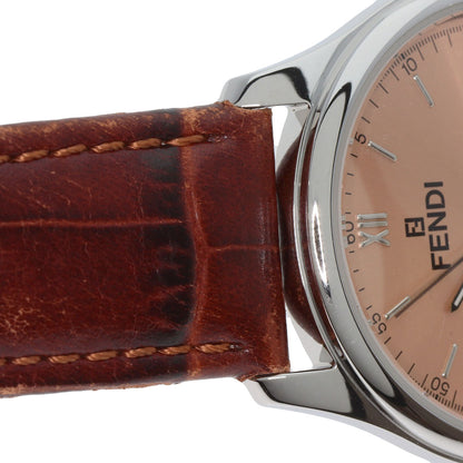 FENDI Round face Watches 210G Stainless Steel/Leather Ladies