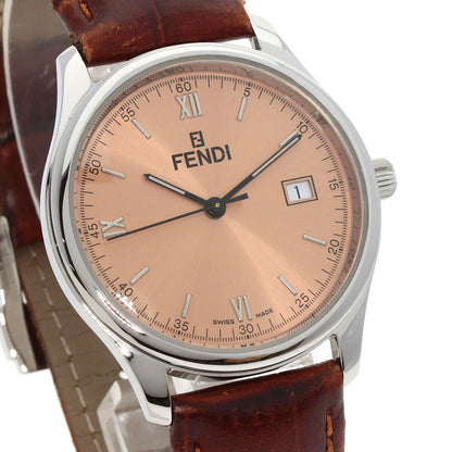 FENDI Round face Watches 210G Stainless Steel/Leather Ladies