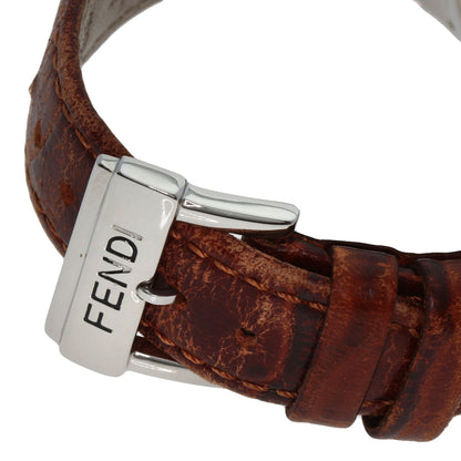 FENDI Round face Watches 210G Stainless Steel/Leather Ladies